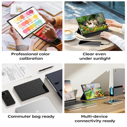 10.5 Inch Portable Monitor 1920x1280 FHD IPS HDR USB-C Mini HDMI External Display for Laptop MacBook PC PS5 Switch