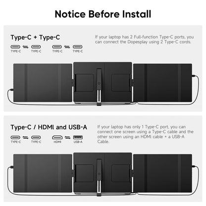14.1 Inch 1920*1200 60Hz FHD Triple Portable Monitor