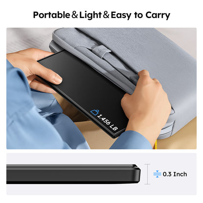 15.6” 1080P Portable Monitor USB-C HDMI IPS Display – Ultra-Slim Travel Screen for Laptop, Mac, Phone, PS5, Xbox, Switch