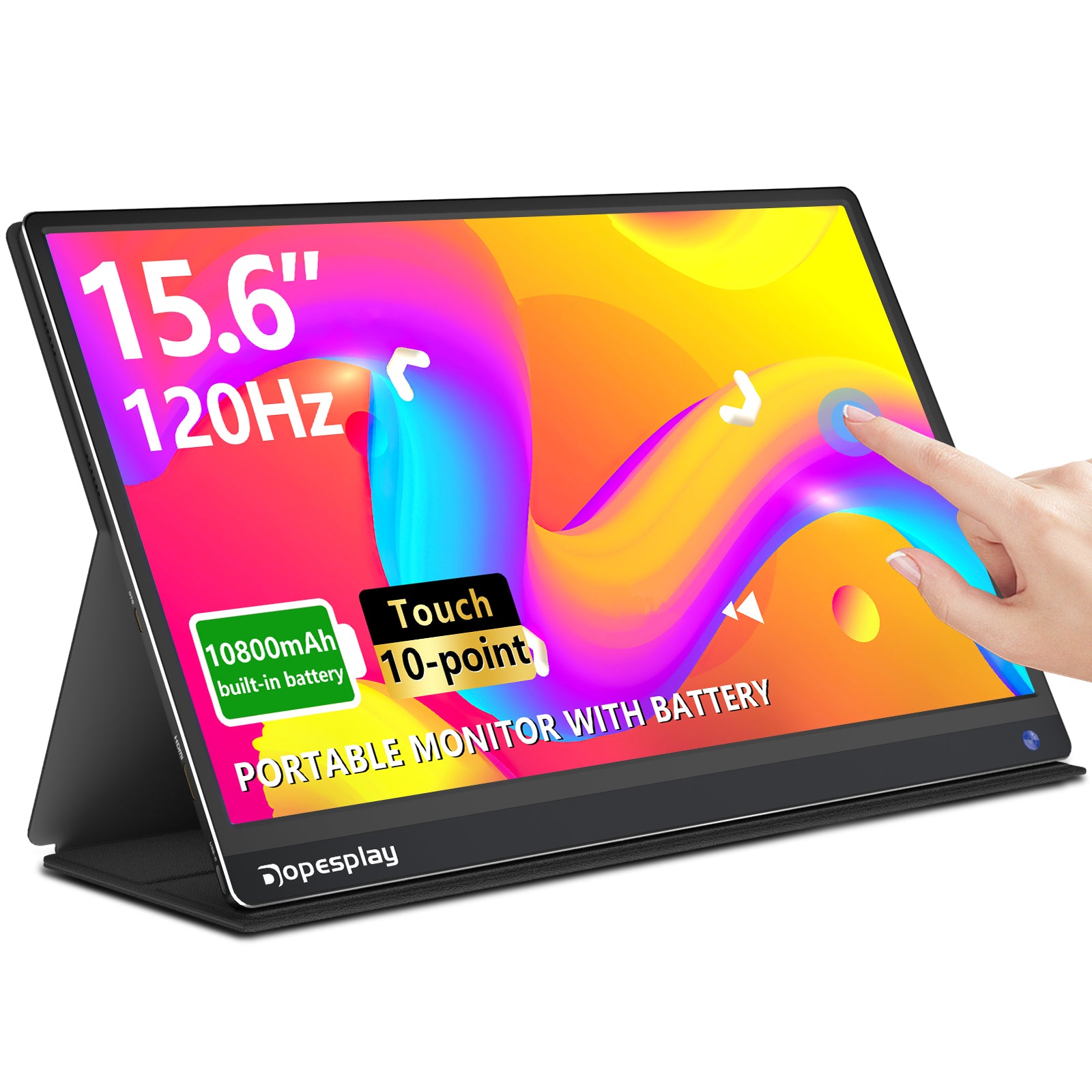 15.6'' 120HZ 1080P Touchscreen Battery Portable Monitor – Dopesplay