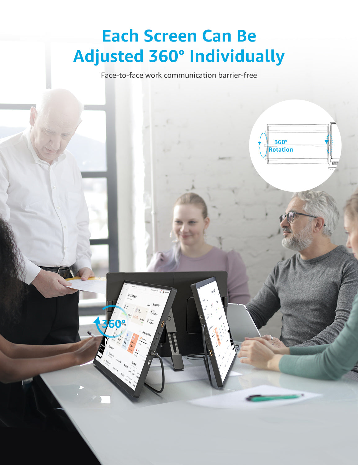 14.1 Inch 1920*1200 60Hz FHD Triple Portable Monitor – Dopesplay