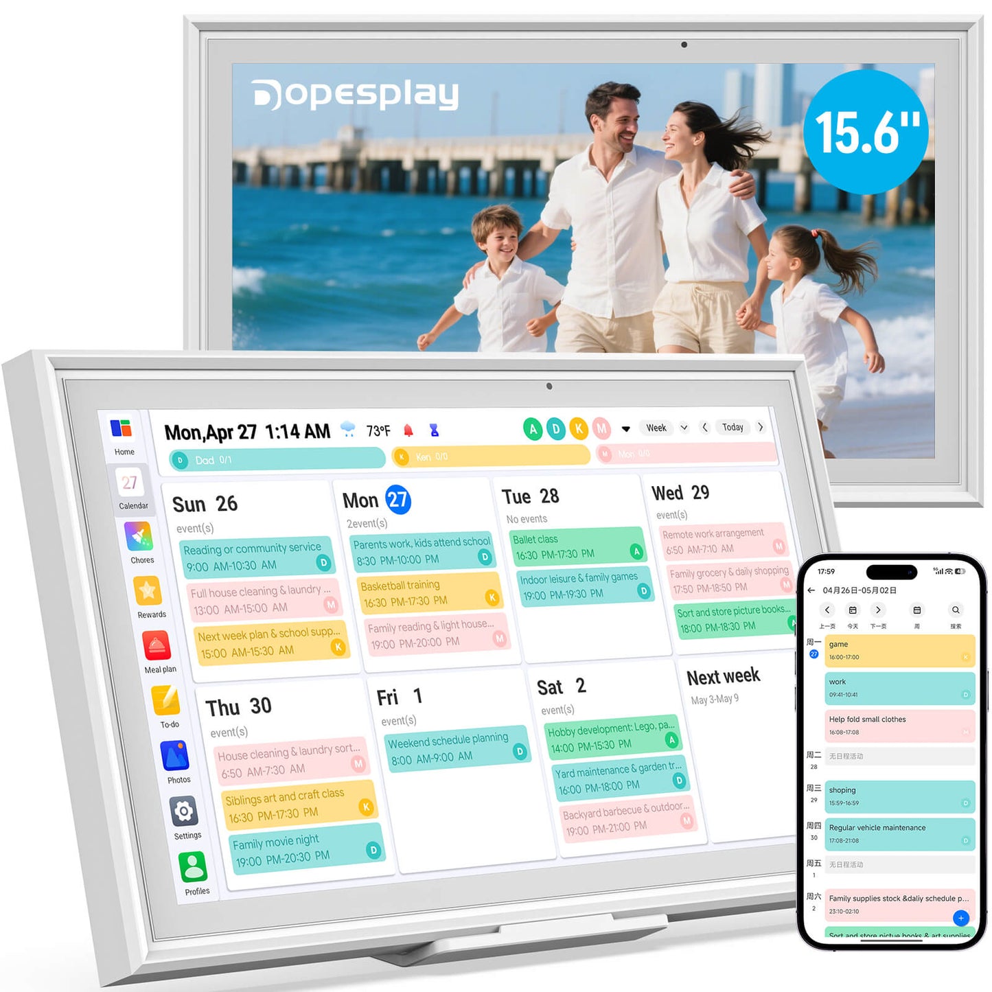 Dopesplay 15.6-inch Touchscreen Digital Calendar