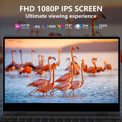 14.1-inch 1080P Touchscreen 10800 mAh Battery Keyboard Portable Lapdock Silver